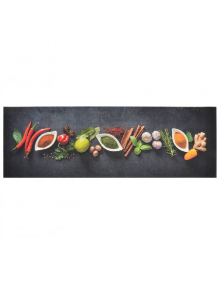 Tappeto da Cucina Lavabile Spezie 60x180 cm Velluto