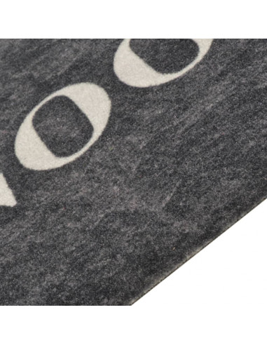 Tappeto da Cucina Lavabile Nero Cucinare 60x180 cm Velluto