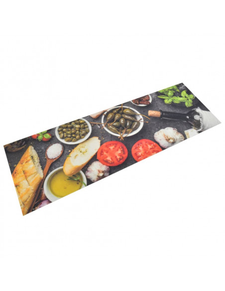 Tappeto da Cucina Lavabile Vino e Cena 60x180 cm Velluto