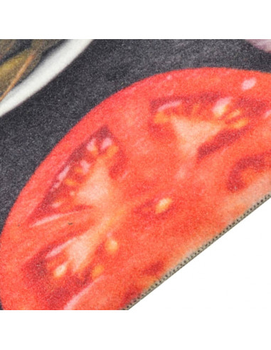 Tappeto da Cucina Lavabile Vino e Cena 60x180 cm Velluto