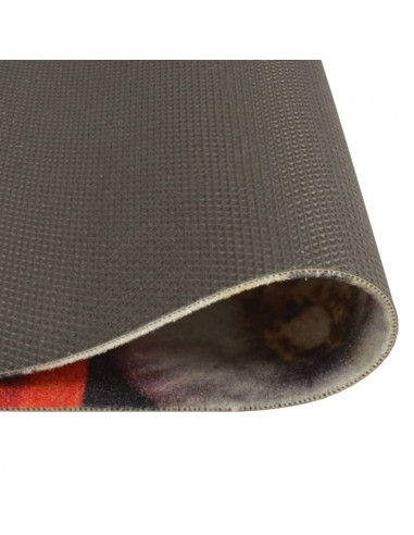 Tappeto da Cucina Lavabile Vino e Cena 45x150 cm Velluto