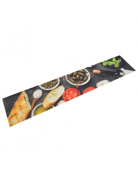 Tappeto da Cucina Lavabile Vino e Cena 60x300 cm Velluto