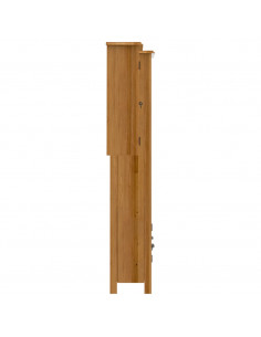 Set Mobili da Bagno 2 pz in Legno Massello di Pino