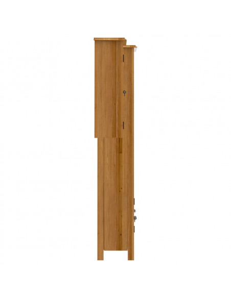 Set Mobili da Bagno 2 pz in Legno Massello di Pino