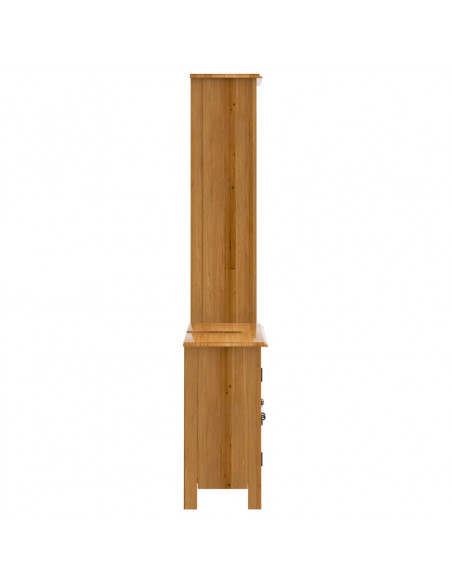 Set Mobili da Bagno 2 pz in Legno Massello di Pino