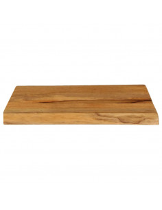 Piano per Tavolo 60x40x3,8cm Bordi Vivi in Legno Massello Mango 2