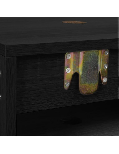 Set Mobili da Bagno 2 pz Nero in Legno Multistrato