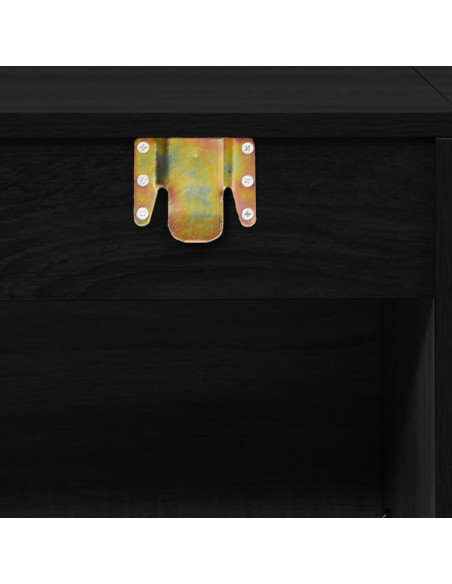Set Mobili da Bagno 2 pz Nero in Legno Multistrato