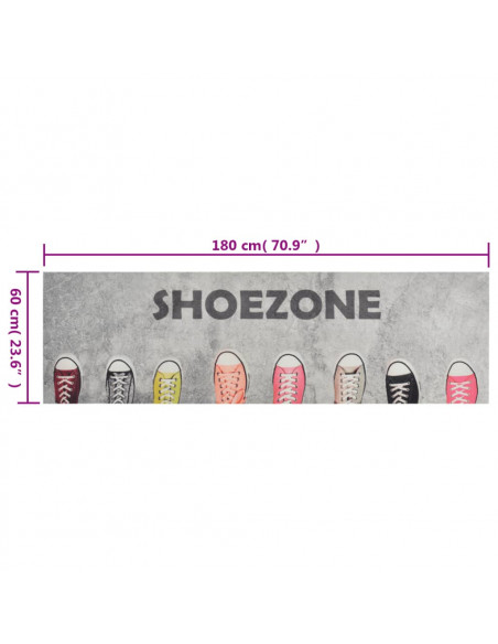 Tappeto da Cucina Lavabile Zona Scarpe 60x180 cm Velluto