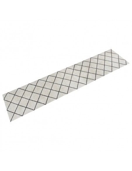 Tappeto da Cucina Lavabile Quadri 60x300 cm Velluto