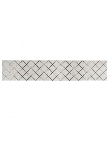 Tappeto da Cucina Lavabile Quadri 60x300 cm Velluto