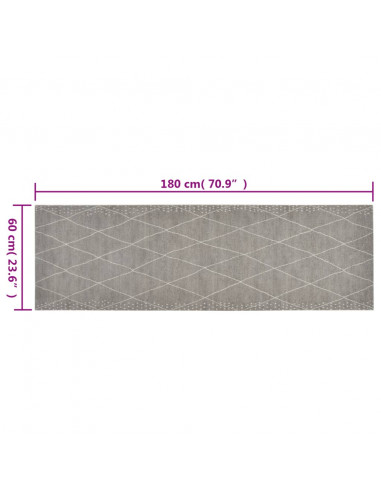Tappeto da Cucina Lavabile Rombi 60x180 cm Velluto