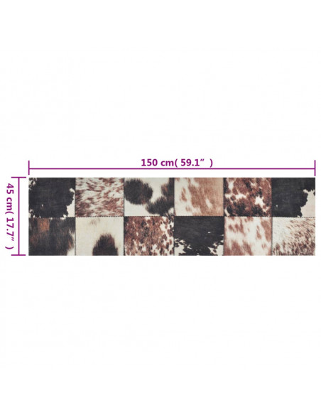 Tappeto da Cucina Lavabile Pelle Animali 45x150 cm Velluto