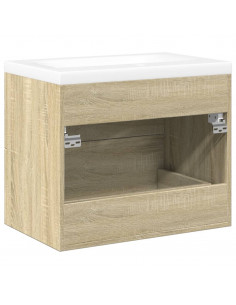 Set Mobili da Bagno 2 pz Rovere Sonoma in Legno Multistrato