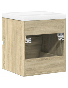 Set Mobili da Bagno 2 pz Rovere Sonoma in Legno Multistrato