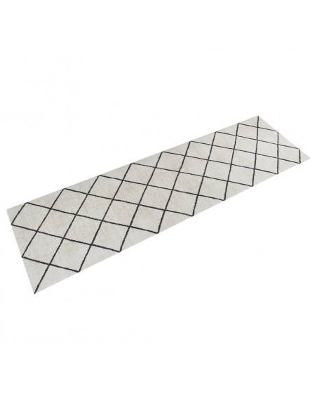 Tappeto da Cucina Lavabile Quadri 45x150 cm Velluto
