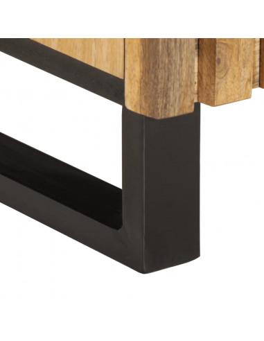 Set Mobili da Bagno 2pz in Legno Massello di Mango Grezzo