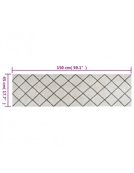 Tappeto da Cucina Lavabile Quadri 45x150 cm Velluto