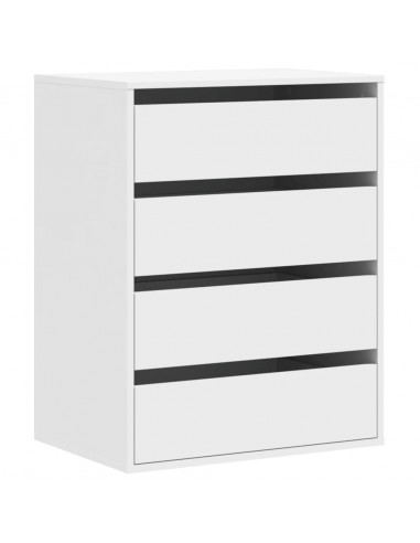 Cassettiera Bianca 60x41x76 cm in Legno Multistrato