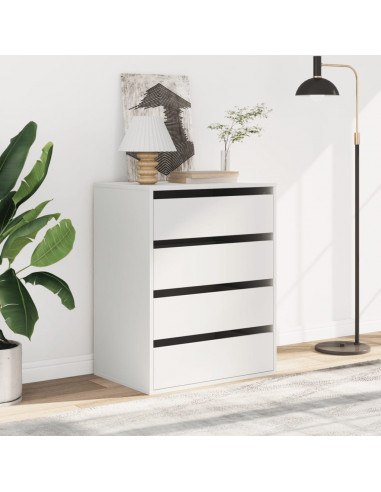 Cassettiera Bianca 60x41x76 cm in Legno Multistrato