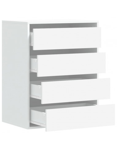 Cassettiera Bianca 60x41x76 cm in Legno Multistrato