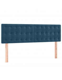 Testiere 2 pz Blu Scuro 72x5x78/88 cm in Velluto 2