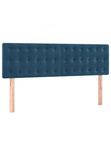 Testiere 2 pz Blu Scuro 72x5x78/88 cm in Velluto