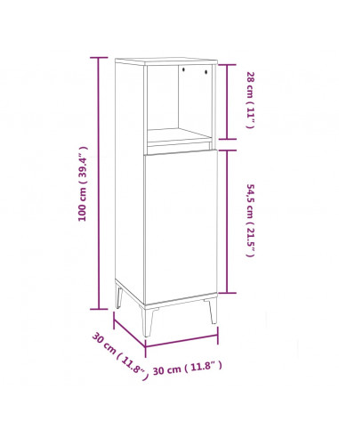 Set Mobili da Bagno 3 pz Bianco in Legno Multistrato