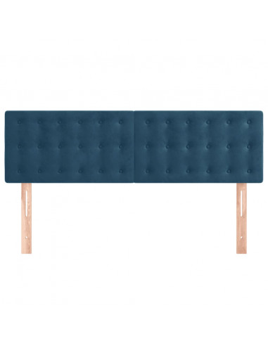 Testiere 2 pz Blu Scuro 72x5x78/88 cm in Velluto
