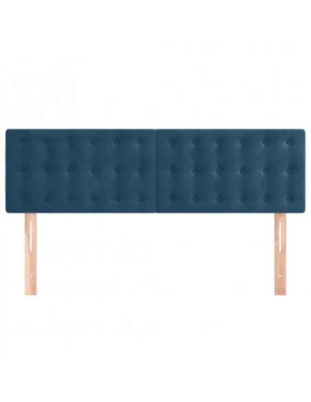 Testiere 2 pz Blu Scuro 72x5x78/88 cm in Velluto