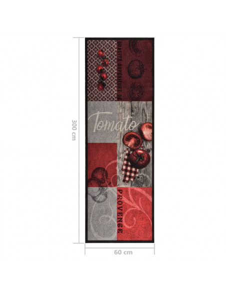 Tappetino da Cucina Lavabile Pomodori 60x300 cm
