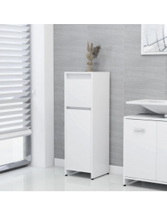 Set Mobili da Bagno 3 pz Bianco in Truciolato