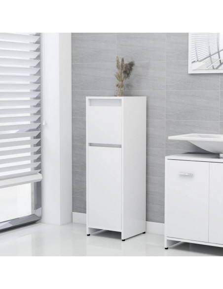 Set Mobili da Bagno 3 pz Bianco in Truciolato