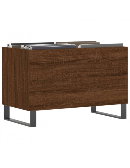 Mobile Porta Dischi Rovere Marrone 74,5x38x48 Legno Multistrato