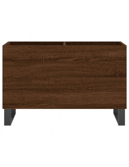 Mobile Porta Dischi Rovere Marrone 74,5x38x48 Legno Multistrato