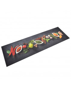 Tappeto da Cucina Lavabile Spezie 45x150 cm Velluto