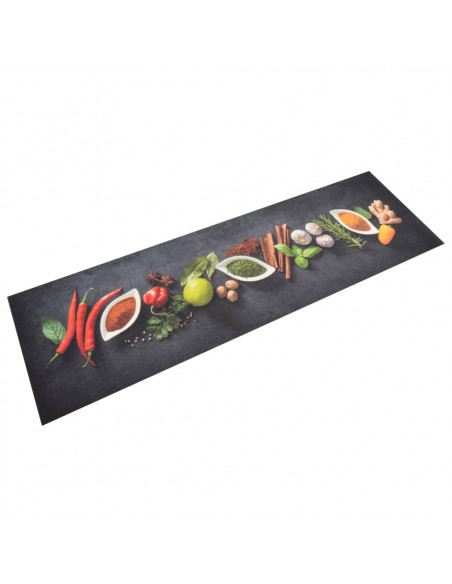 Tappeto da Cucina Lavabile Spezie 45x150 cm Velluto