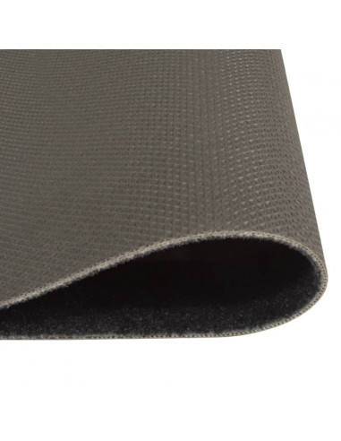 Tappeto da Cucina Lavabile Nero Caffè 60x180 cm Velluto