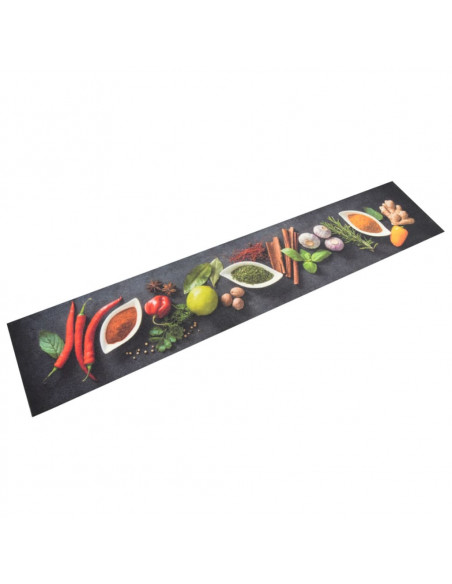 Tappeto da Cucina Lavabile Spezie 60x300 cm Velluto