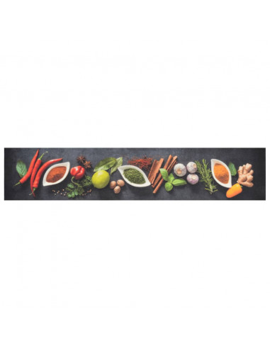 Tappeto da Cucina Lavabile Spezie 60x300 cm Velluto