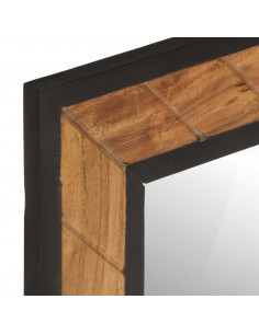 Set Mobili da Bagno 3 pz in Ferro e Legno Massello di Acacia 2