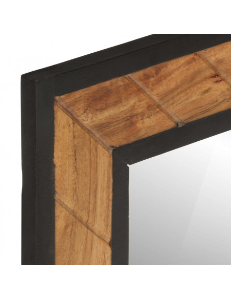 Set Mobili da Bagno 3 pz in Ferro e Legno Massello di Acacia