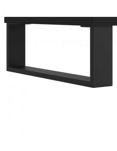 Set Mobili da Bagno 3 pz Nero in Legno Multistrato