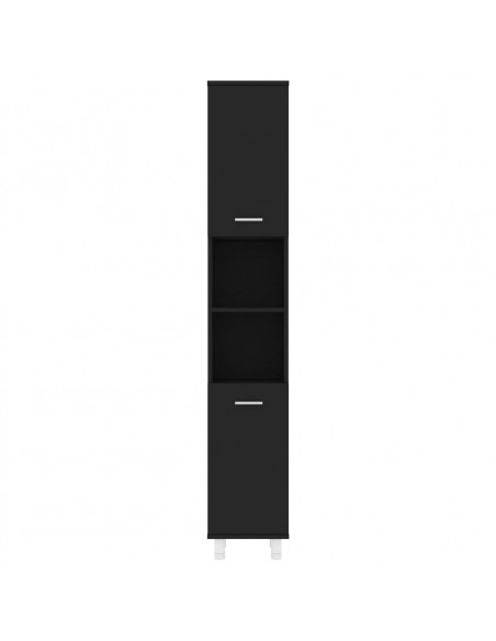 Set Mobili da Bagno 3 pz Nero in Truciolato