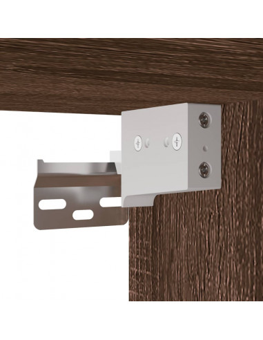 Set Mobili da Bagno 3 pz Rovere Marrone in Legno Multistrato