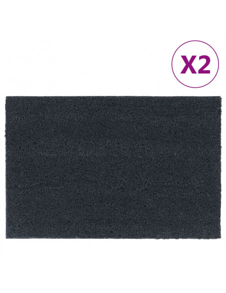 Zerbini 2pz Grigio Scuro 40x60 cm Fibra di Cocco