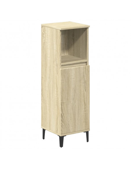 Set Mobili da Bagno 3 pz Rovere Sonoma in Legno Multistrato