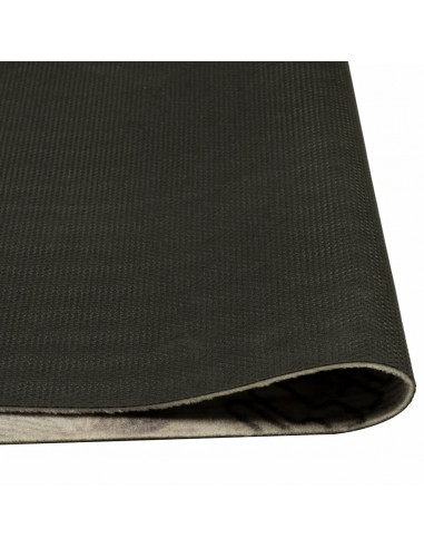 Tappeto da Cucina Lavabile Grigio Caffè 60x180 cm in Velluto