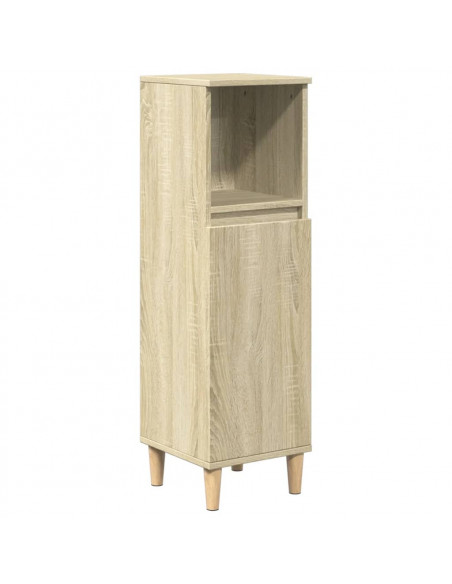 Set Mobili da Bagno 3 pz Rovere Sonoma in Legno Multistrato