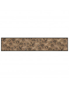 Tappeto da Cucina Lavabile Marrone Mattutino 60x300 cm Velluto 2